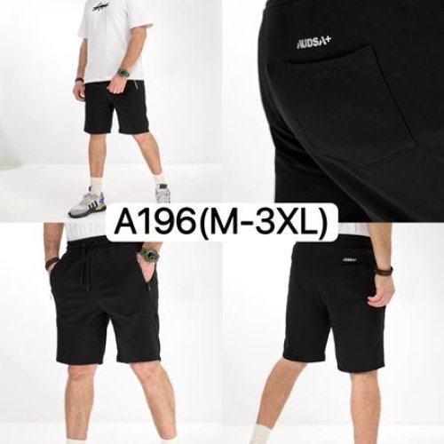 Шорты LiOpt (M-3XL) A196 black (лето) LiOpt A196 black