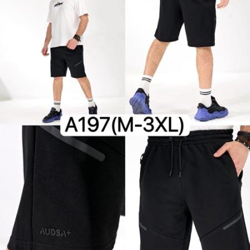 Шорты LiOpt (M-3XL) A197 black (лето) LiOpt A197 black