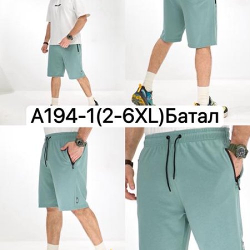 Шорты LiOpt (2XL-6XL) A194-1 l.green (лето) LiOpt A194-1 l.green