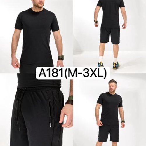 Костюм LiOpt (M-3XL) A181 black (лето) LiOpt A181 black