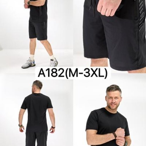 Костюм LiOpt (M-3XL) A182 black (лето) LiOpt A182 black