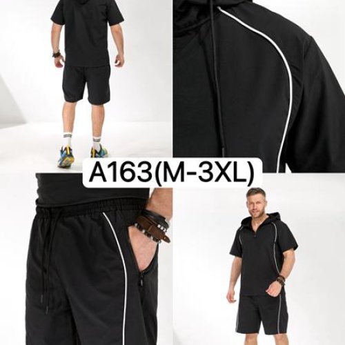 Костюм LiOpt (M-3XL) A163 black (лето) LiOpt A163 black