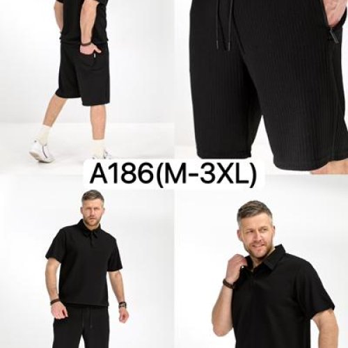 Костюм LiOpt (M-3XL) A186 black (лето) LiOpt A186 black