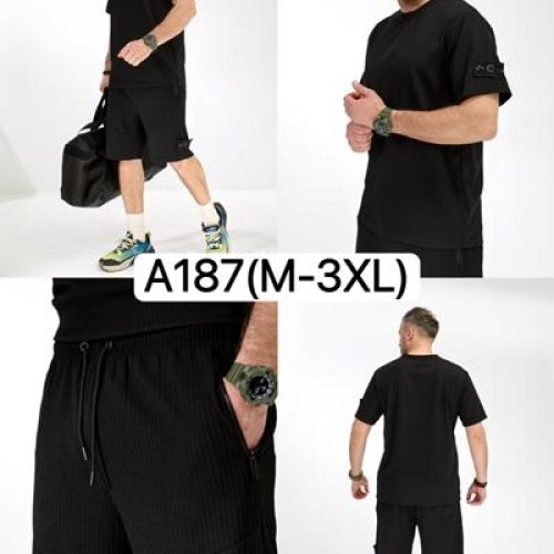 Костюм LiOpt (M-3XL) A187 black (лето) LiOpt A187 black