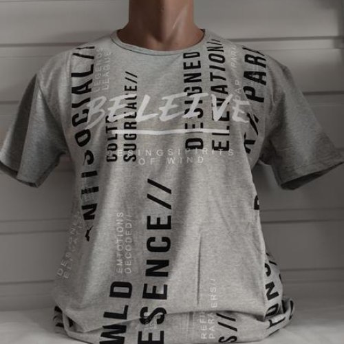 Футболка Panda (S-2XL) 1804 grey (лето) Panda 1804 grey