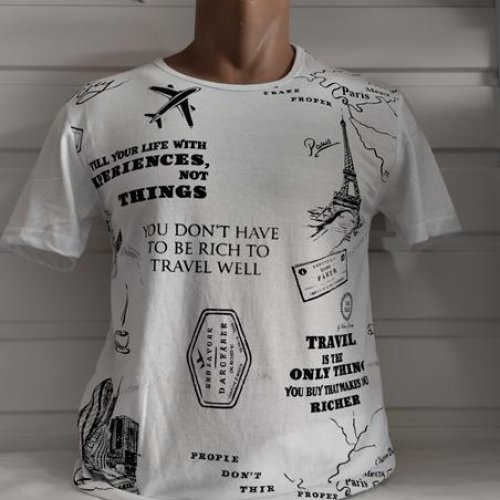 Футболка Panda (S-2XL) 1807 white (лето) Panda 1807 white