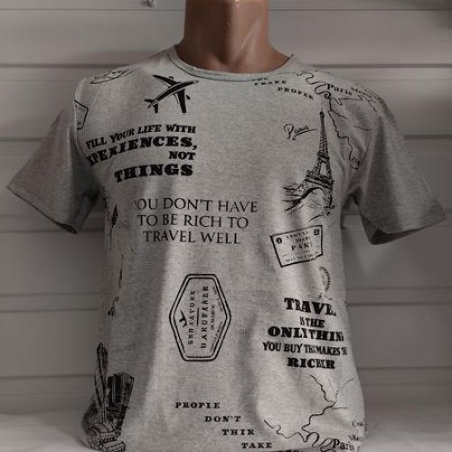 Футболка Panda (S-2XL) 1808 grey (лето) Panda 1808 grey