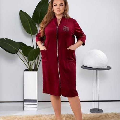 Халат BAT (50-64) 1020-1 wine (деми) BAT 1020-1 wine