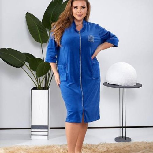 Халат BAT (50-64) 1020-11 blue (деми) BAT 1020-11 blue