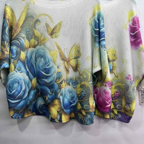 Свитер Emsweekis (48-52) E1820 white-pink (деми) Emsweekis E1820 white-pink