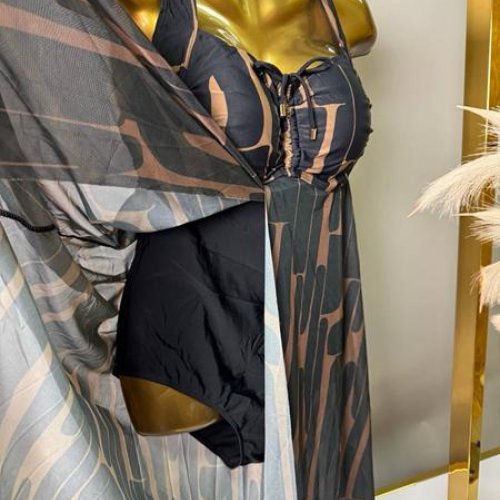 Купальник DFK (50-58) 4017 black-brown (лето) DFK 4017 black-brown