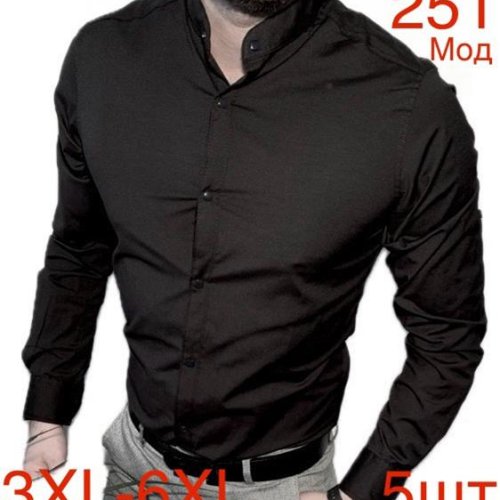 Рубашка Надийка (3XL-6XL) ND1272-251 black (деми) Надийка ND1272-251 black