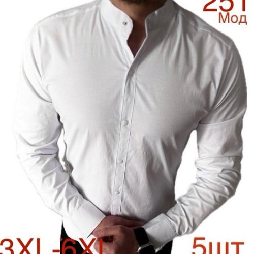 Рубашка Надийка (3XL-6XL) ND1273-251 white (деми) Надийка ND1273-251 white