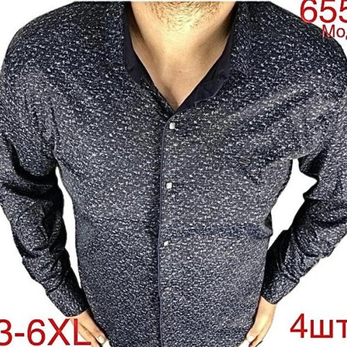 Рубашка Надийка (3XL-6XL) ND1287-655 black (деми) Надийка ND1287-655 black