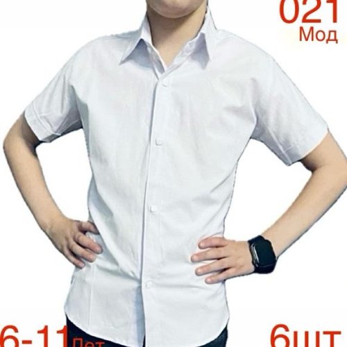 Рубашка Надийка (6-11) ND1345-021 white (лето) Надийка ND1345-021 white