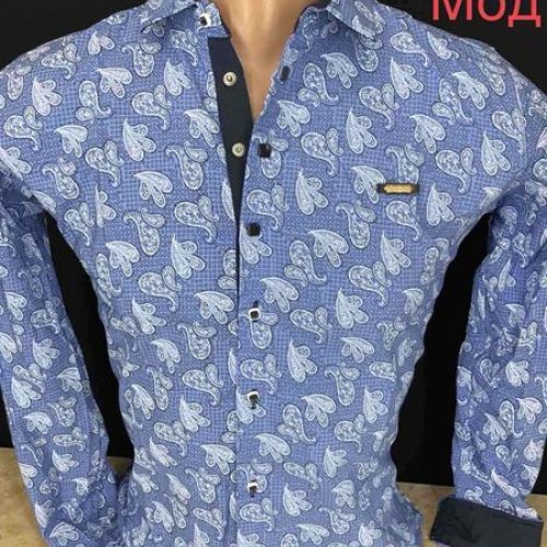 Рубашка Надийка (10-14) ND1348-496 blue (деми) Надийка ND1348-496 blue