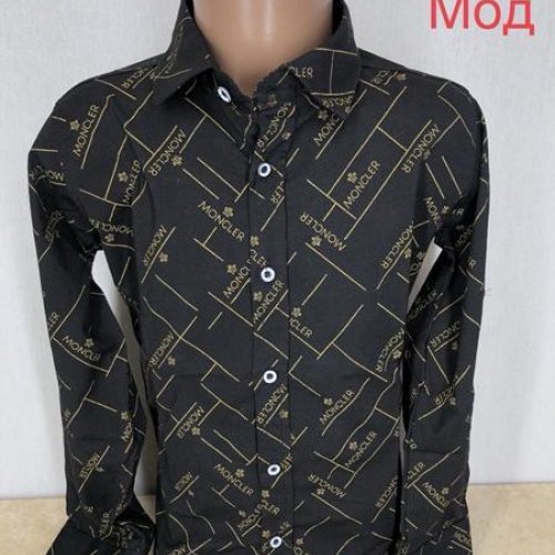 Рубашка Надийка (5-9) ND1362-770 black (деми) Надийка ND1362-770 black