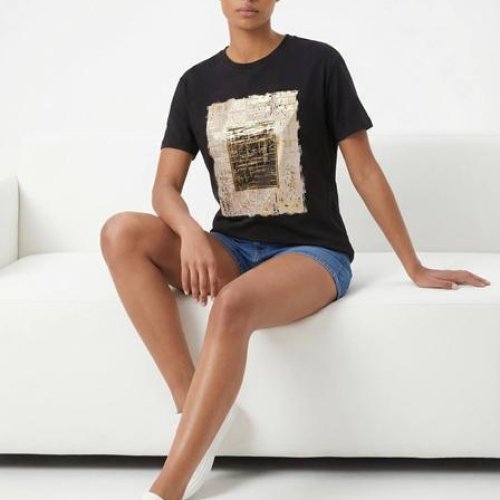 Футболка Nefertiti (S-L) NF239 black (лето) Nefertiti NF239 black