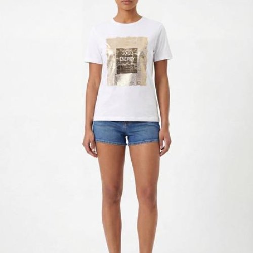 Футболка Nefertiti (S-L) NF240 white (лето) Nefertiti NF240 white