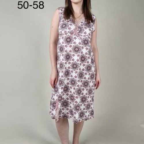 Ночнушка Anion (50-58) 0026 white-brown (лето) Anion 0026 white-brown