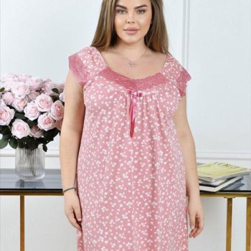 Ночнушка Anion (XL-5XL) 523 pink (лето) Anion 523 pink