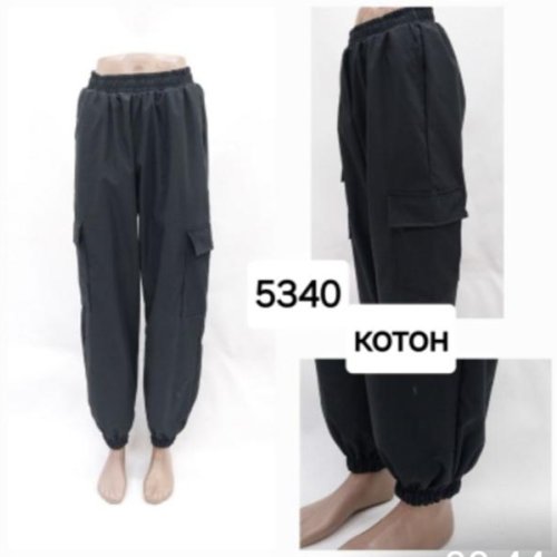 Штаны спорт MSO (S-XL) 5340 black (деми) MSO 5340 black