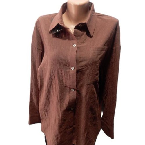 Рубашка MSO (S-XL) 32681 brown (деми) MSO 32681 brown