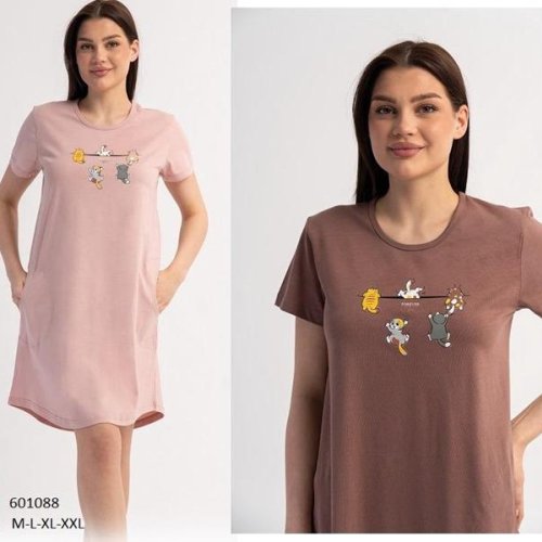 Ночнушка Trikotag (M-2XL) 601088 pink (лето) Trikotag 601088 pink