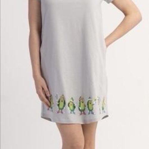 Ночнушка Trikotag (M-2XL) T784 l.grey (лето) Trikotag T784 l.grey