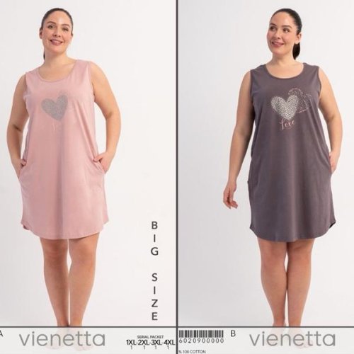 Ночнушка Trikotag (XL-4XL) T786 pink (лето) Trikotag T786 pink