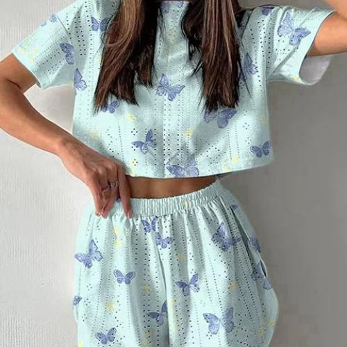 Пижама Trikotag (S-XL) T763 l.blue (лето) Trikotag T763 l.blue