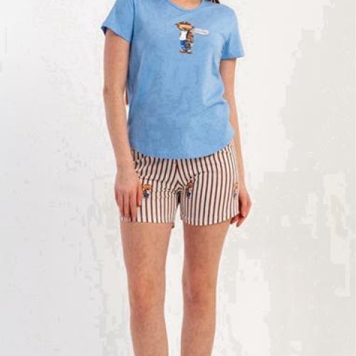 Пижама Trikotag (S-XL) T718 l.blue (лето) Trikotag T718 l.blue