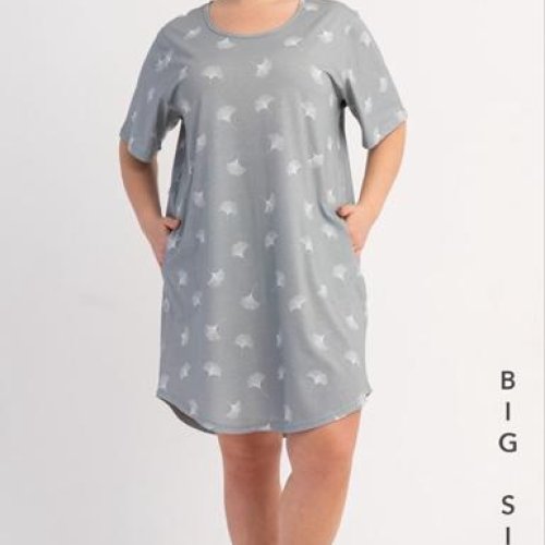 Ночнушка Trikotag (5XL-7XL) T791 grey (лето) Trikotag T791 grey