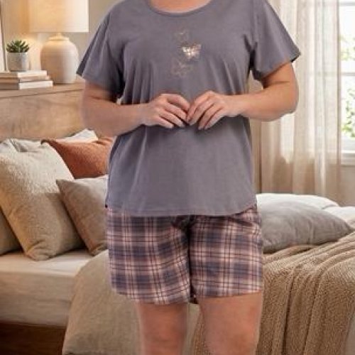 Пижама Trikotag (XL-4XL) T726 grey (лето) Trikotag T726 grey