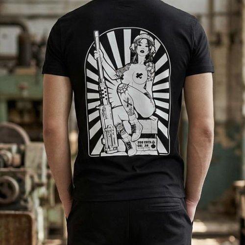 Футболка Madoka (M-3XL) 1428 black (лето) Madoka 1428 black