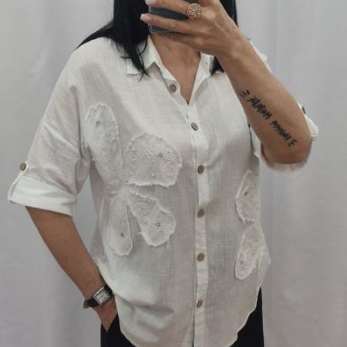 Рубашка Nefertiti (48-54) 8003A white (деми) Nefertiti 8003A white