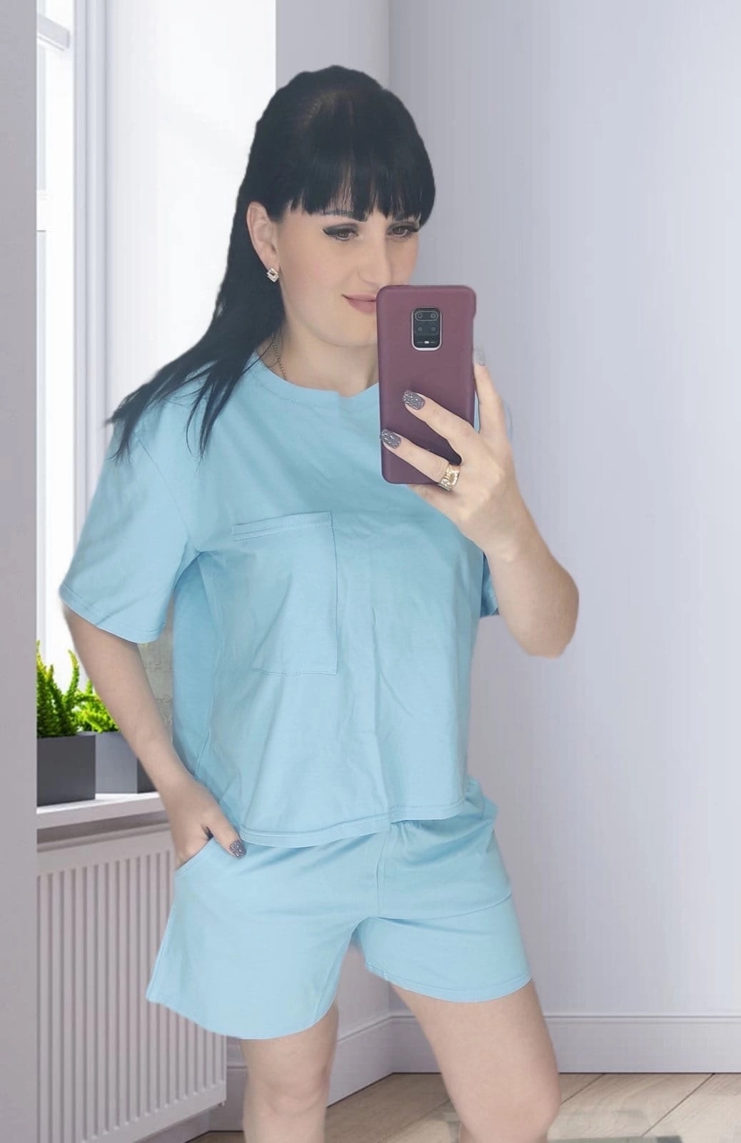 Костюм Valentina (42-50) 041 l.blue (лето)