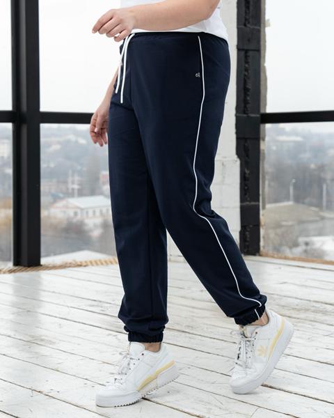 Штаны спорт AZNA (XL-4XL) Б64 navy (деми)