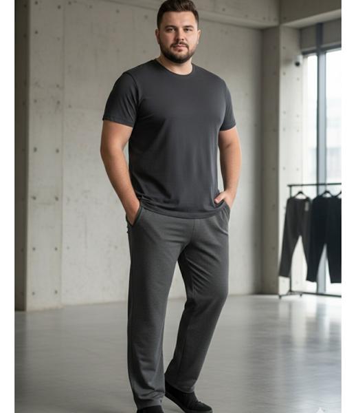 Штаны спорт Style M.Clothes (50-58) SM9 grey (деми)