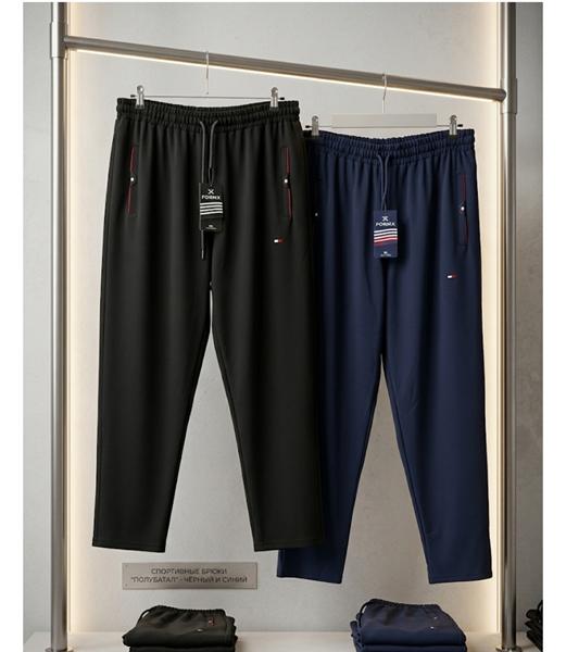 Штаны спорт Style M.Clothes (3XL-5XL) SM35 black (деми)