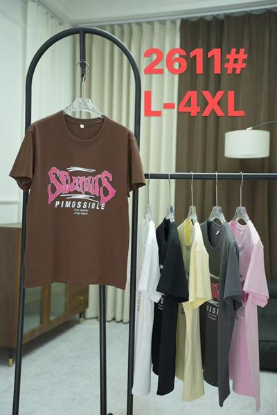 Футболка Xie (L-4XL) 2611 brown (лето)