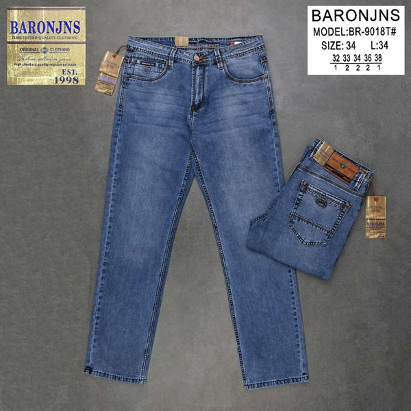 Джинсы Baron Jeans (32-38) BR9018 blue (деми)