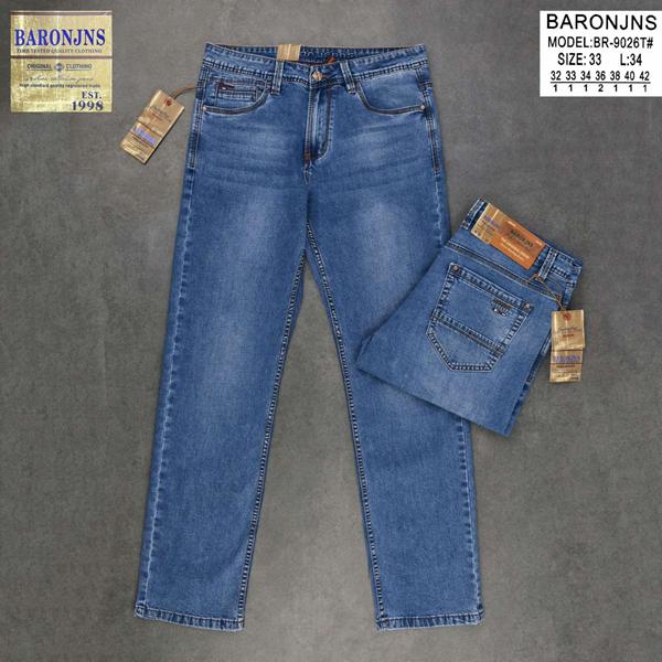 Джинсы Baron Jeans (32-42) BR9026 blue (деми)