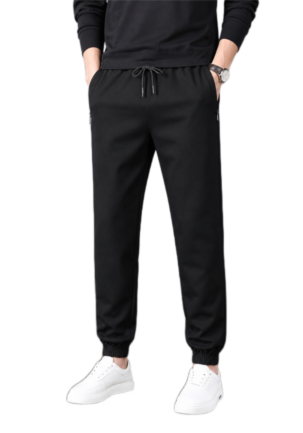 Штаны спорт ALIA (4XL-7XL) AL149 black (деми)