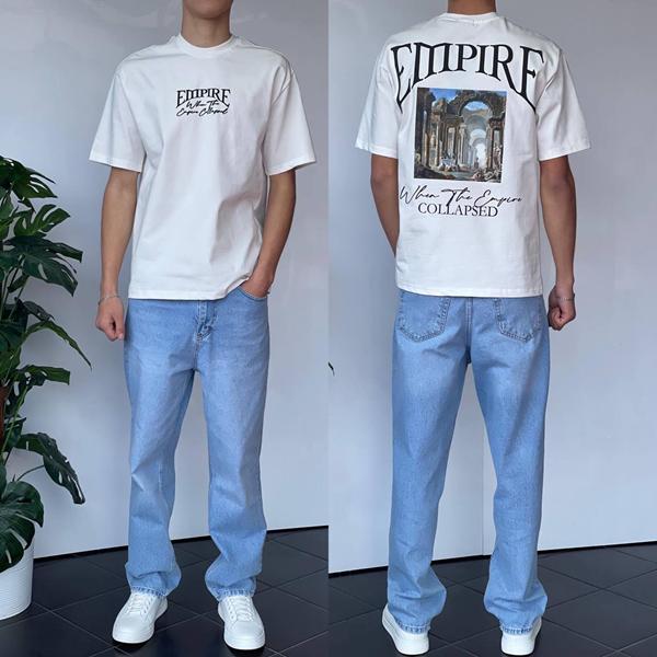 Футболка i8denim (S-XL) 90586 white (лето)