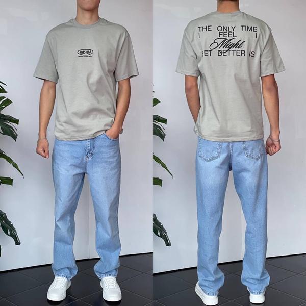 Футболка i8denim (S-XL) 90582 grey (лето)