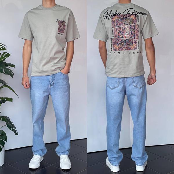 Футболка i8denim (S-XL) 90580 grey (лето)
