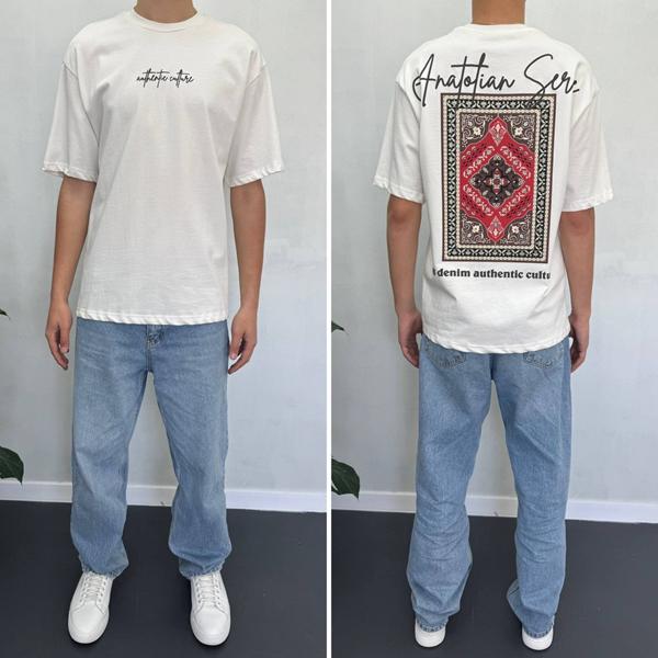 Футболка i8denim (S-XL) 90551 white (лето)