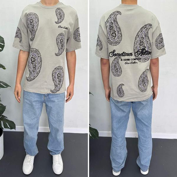 Футболка i8denim (S-XL) 90585 grey (лето)