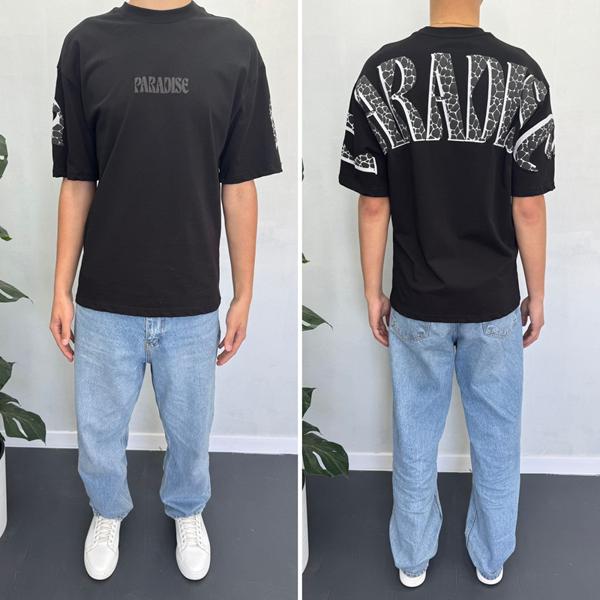 Футболка i8denim (S-XL) 90556 black (лето)
